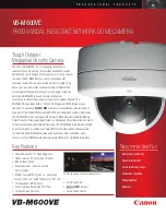 Предварительный просмотр 1 страницы Canon VB-M600VE Specifications