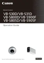 Предварительный просмотр 1 страницы Canon VB-S30D MKII Operating Manual