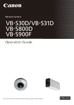 Canon VB-S30D MKII Operation Manual предпросмотр