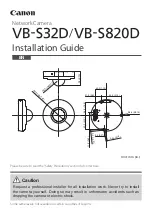 Предварительный просмотр 1 страницы Canon VB-S32D Installation Manual