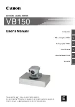 Предварительный просмотр 1 страницы Canon VB150 User Manual