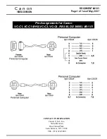 Canon VC-C3 Pin Assigments Manual предпросмотр
