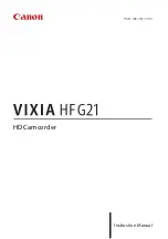 Canon VIXIA HF G21 Instruction Manual preview