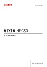 Canon VIXIA HF G50 Instruction Manual preview