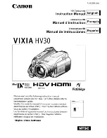 Canon Vixia HV30 Instruction Manual preview