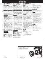 Предварительный просмотр 2 страницы Canon WD-58 Instructions