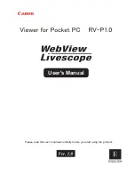 Canon WebView Livescope User Manual preview