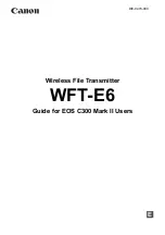 Canon WFT-E6 Operational Manual preview