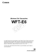 Canon Wireless Transmitter WFT-E6A Instruction Manual предпросмотр