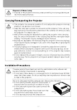 Preview for 17 page of Canon WUX10 - REALiS WUXGA LCOS Projector User Manual