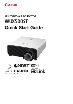 Canon WUX500ST Quick Start Manual предпросмотр