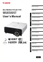 Preview for 1 page of Canon WUX500ST User Manual