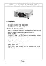Preview for 1 page of Canon WUX5800 Manual