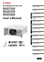 Preview for 1 page of Canon WUX5800 User Manual
