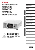 Canon WUX5800 User Manual предпросмотр