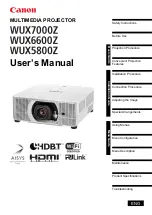 Canon WUX5800Z User Manual preview