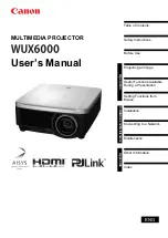 Предварительный просмотр 1 страницы Canon WUX6000 User Manual