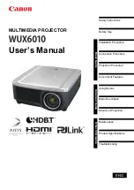 Canon WUX6010 User Manual preview