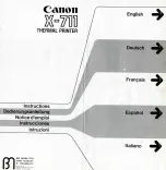 Предварительный просмотр 1 страницы Canon X-711 Instructions Manual