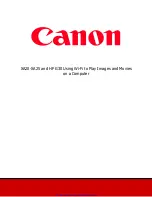 Preview for 1 page of Canon XA20 Manual