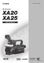 Preview for 1 page of Canon XA25 Instruction Manual