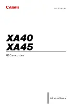 Preview for 1 page of Canon XA40 Instruction Manual