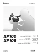 Preview for 1 page of Canon XF100 Instruction Manual