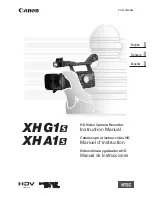 Preview for 1 page of Canon XH A1S Instruction Manual