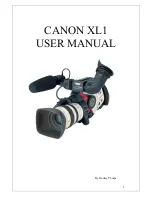 Canon XL 1 User Manual preview