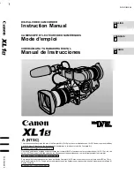Canon XL 1S Mode D'Emploi предпросмотр