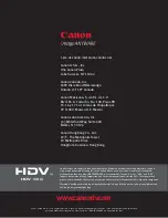 Предварительный просмотр 18 страницы Canon XL-H1 - 3CCD High Definition Camcorder Brochure