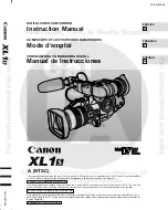 Canon XL1SA Instruction Manual preview