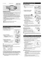 Предварительный просмотр 1 страницы Canon Z180u - Sure Shot Date Body Instructions