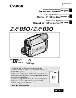 Canon ZR 830 Instruction Manual preview