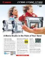 Preview for 1 page of Canon ZR100 Brochure & Specs