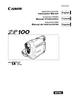 Canon ZR100 Instruction Manual preview