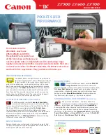 Preview for 1 page of Canon ZR500 Brochure & Specs