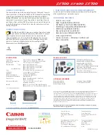 Предварительный просмотр 2 страницы Canon ZR500 Brochure & Specs