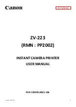Canon ZV-223 User Manual preview