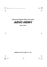 Предварительный просмотр 1 страницы Canopus ADVC-HDM1 User Manual