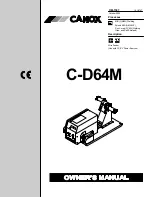 Preview for 1 page of CANOX C-D64M Owner'S Manual