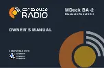 Предварительный просмотр 1 страницы Cantaloupe Radio MDeck BA-2 Owner'S Manual