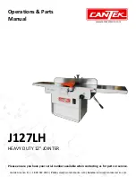 Preview for 1 page of Cantek J127LH Operations & Parts Manual