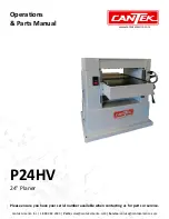 Preview for 1 page of Cantek P24HV Operations & Parts Manual