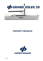 Cantiere Del Pardo Grand Soleil 39 Owner'S Manual preview