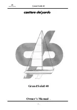 Preview for 1 page of Cantiere Del Pardo Grand Soleil 40 Owner'S Manual