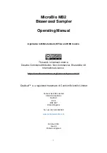 Предварительный просмотр 2 страницы Cantium Scientific MicroBio MB2 Operating Manual