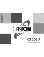 Canton CS 200 A Manual preview