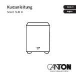 Canton Smart SUB 8 Short Manual preview