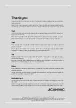 Предварительный просмотр 2 страницы Canvac Q Air CFK3301V Use Instructions